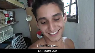 Cute Young Straight Twink Latino Boy Paid To Enjoyment from His Gay Boss On Site POV