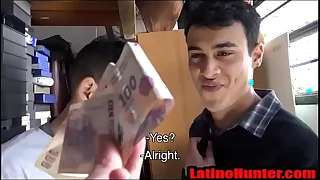 Hairy Latin Twink fucked bareback by a frank toff